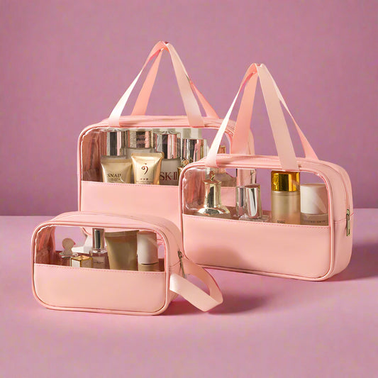 NEW Glow On-the-Go Trio | Pink Travel Vanity Bags