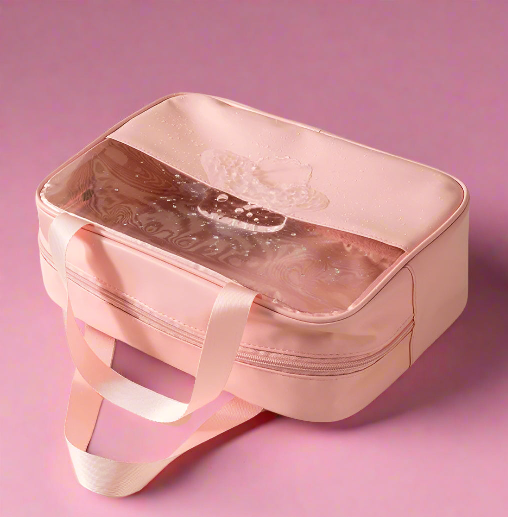 Glow On-the-Go Trio | Pink Travel Vanity Bags